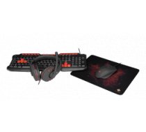 Gaming Kit DELTACO GAMING 4-in-1, UK, Keyboard / Mouse / Mouse Pad / Headset, Black/ GAM-023UK