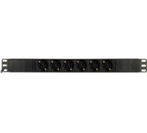 Power strip 19 Deltaco, 3m, 6xCEE 7/4, 1xCEE 7/7 black / GT-8628