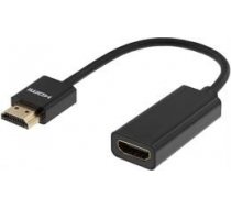 DELTACO plānais HDMI kabelis, 19-pin ha-19 pin, 10cm, melns