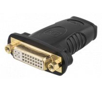 HDMI adapter, 1080p in 60Hz, HDMI 19-pin female to DVI-D female, gold-plated connectors, black DELTACO / HDMI-10A