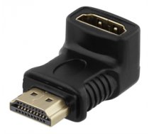 DELTACO HDMI adapteris, 19-kontakts vīrietis, sieviešu leņķis, melns