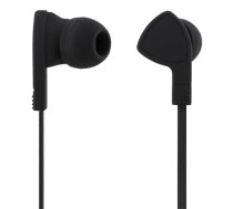 STREETZ in-ear headset, 1-button remote, 3.5mm, microphone, black