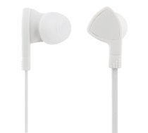 STREETZ in-ear headset, 1-button remote, 3.5mm, microphone, white