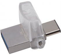 USB 3.1 memory Kingston DataTraveler microDuo 3C, 64GB, USB Type A ha and USB Type C, Gen 1, Silver DTDUO3C/64GB / KING-1918