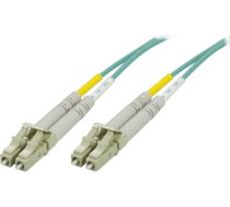 DELTACO OM3 šķiedru kabelis LC - LC, duplekss, daudzmodu, 50/125, 1m