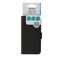 DELTACO wallet case 2-in-1, iPhone 11 Pro, removable back cover, black