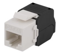 Cat6A Keystone socket, tool-free clip termination, plastic DELTACO white / MD-120