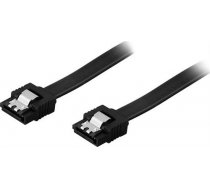 Cable DELTACO SATA 6Gb/s, 0.3m, black / SATA-1000