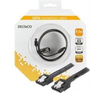 SATA vads DELTACO 0.5m, melns/SATA-1001-K