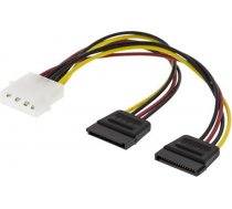 Cable DELTACO 4pin, 2x15 pin ATA / SATA-S3