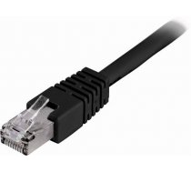 DELTACO F / UTP Cat6 ielāpu kabelis, LSZH, 30m, melns