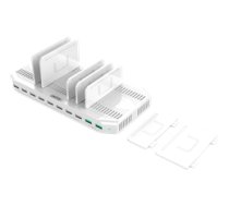 USB-AC153 96W USB Charging Station, 10xUSB-A, Qualcomm QuickCharge 3.0, 5V 2.4A, 11 disconnectors, plastic, white USB-AC153