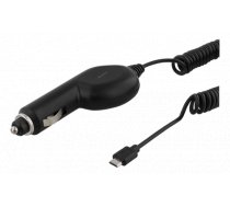 Car charger DELTACO micro USB, 1A, 1xUSB, MicroB ha, 12-24V DC, black / USB-CAR94