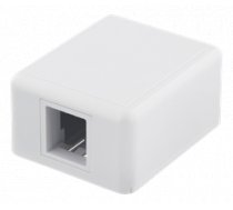 DELTACO Surface wall outlet for Keystone, 1 port, white / VR-222