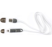 Sbox 2IN1W USB->Micro USB+IPH.5 M/M 1M white T-MLX35535