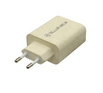 Tellur Green 38W dual port charger Type-C PD20W + USB QC3.0, cream T-MLX48740