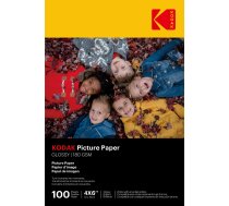 Kodak 100 fotopapīra loksnes 180g/m², glancētas, A6 formāts (10x15cm), Imp T-MLX46934