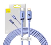 Baseus Crystal cable USB-C to Lightning, 20W, PD, 2m (violet) CAJY000305