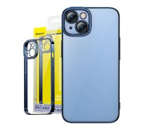 Baseus Glitter Transparent Case and Tempered Glass set for iPhone 14 Plus (blue) ARMC021403