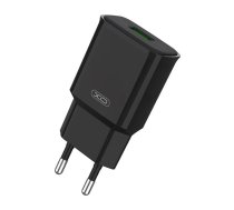 Sienas lādētājs XO L92D, 1x USB, 18W, QC 3.0 (melns) L92D (EU) BK