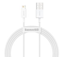 Baseus Superior sērijas USB kabelis uz Lightning 2.4A 1,5m (balts) CALYS-B02