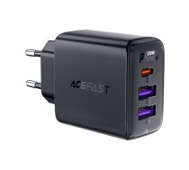 Sienas lādētājs Acefast A57 GaN 2xUSB-A+USB-C PD35W EU (melns) A57 BLACK
