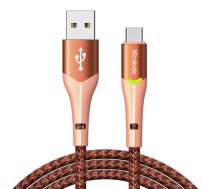 USB uz USB-C Mcdodo Magnificence CA-7962 LED kabelis, 1 m (oranžs)