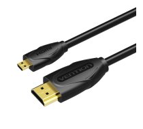 Mikro HDMI uz HDMI kabelis Vention VAA-D03-B300 3m 4K 30Hz (melns)