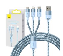 Baseus 3in1 USB cable Baseus StarSpeed Series, USB-C + Micro + Lightning 3,5A, 1.2m (Blue) CAXS000017
