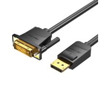 DisplayPort uz DVI (24+1) kabelis 1,5 m Vention HAFBG 1080P 60Hz (melns)