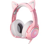 Onikuma spēļu austiņas ar kaķu ausīm ONIKUMA K9 Pink RGB K9P RGB 3.5MM