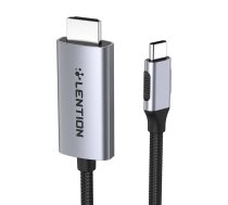 Lention CU707 USB-C uz HDMI 2.0 kabelis, 4K60Hz, 1Gbps, 3m (pelēks) CB-CU707H-3MSC-GRY-