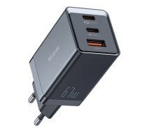 CH-1541 GaN sienas lādētājs ar USB, 2x USB-C, 1x USB, 67W (melns)