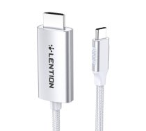 Lention CU707 USB-C uz HDMI 2.0 kabelis, 4K60Hz, 1Gbps, 3m (sudrabs) CB-CU707H-3MSC-SIL-