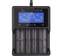 Xtar VC4 LCD, Universālais lādētājs ar aizsardzību, Li-ion/Ni-MH, USB, 4.2V