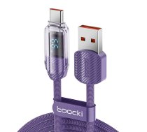 Toocki kabelis no USB uz USB-C Toocki TXCTYX05-P, 1m, FC 66W (violeta)