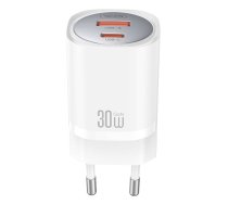 Sienas lādētājs XO CE21, 30W, GaN, 1x USB-C, 1x USB-A