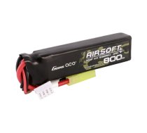 Gens Ace Lipo 800MAH 11.1V 25C 3S1P Airsoft Gun Lipo akumulators ar mini Tamiya spraudni GEA8003S25T