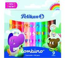 Pelikan Flomasteri Combino Super 9 krāsas 1mm (814553)