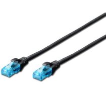 CAT5e U-UTP Patch kabelis, PVC AWG 26/7, Modular RJ45 (8/8) plug, 3 m, melns DK-1512-030/BL | 4016032318125