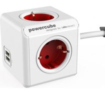 PowerCube Extended USB sarkans, pagarinātājs 1.5m 1402RD/DEEUPC | 8718444087038