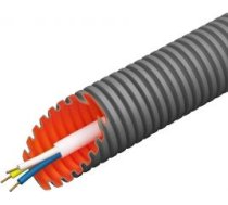Halogēnbrīva gofrēta caurule EVOEL FM-0H-SMART D=16mm ar XPJ-HF 3x1,5mm² kabeli 100m 750N pelēka 12205016H1001V09UE2 | 4752053020950