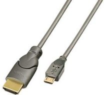 MHL (Type USB 2.0 Micro-B)-HDMI kabelis, 0.5m, antracīts 41565 | 4002888415651
