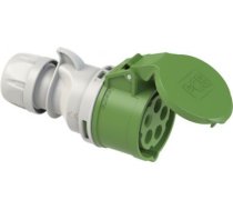 CEE kontaktligzda vadā 5x32A (3P+N+PE) 10h IP44 SHARK ar vāku zaļa 225-10 | 9003399163401