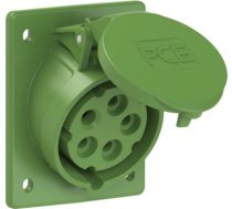 CEE Kontaktligzda 5x16A(3P+N+PE) 10h IP44/IP54 80x97 leņķa zaļa 415-10 | 9003399270321