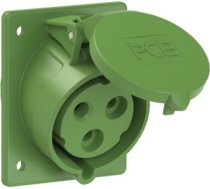 CEE Kontaktligzda 3x32A(2P+PE) 10h IP44 80x97 leņķa zaļa 423-10 | 9003399882371
