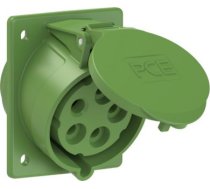 CEE Kontaktligzda 5x32A(3P+N+PE) 10h IP44/IP54 80x97 leņķa zaļa 425-10 | 9003399455766