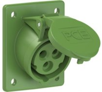 CEE Kontaktligzda 3x16A(2P+PE) 10h IP44/IP54 70x85 leņķa zaļa 413-10 | 9003399217005