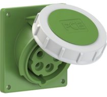 CEE Kontaktligzda 5x16A(3P+N+PE) 10h IP67 92x100 leņķa zaļa 4152-10