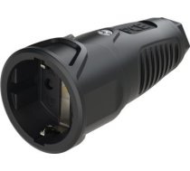 Gumijas kontaktligzda 250V AC, 3x16A (2P+E), IP20, TPE/PA6, Taurus2 Schuko, melna 2510-SSC | 9003399469343